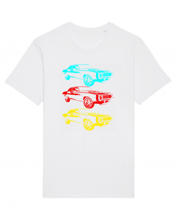 Retro Muscle Car White