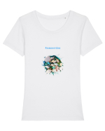 Summer Vibes Tricou mânecă scurtă guler larg fitted Damă Expresser