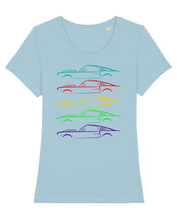 Retro Muscle Car Sky Blue