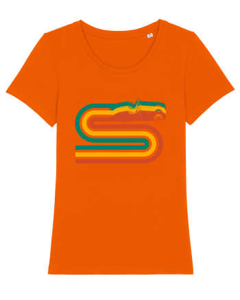 Retro Muscle Car Bright Orange