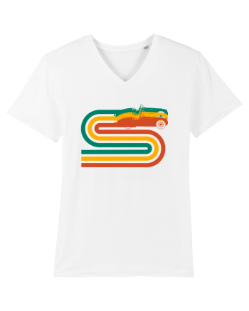 Retro Muscle Car White