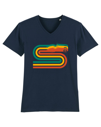 Retro Muscle Car French Navy