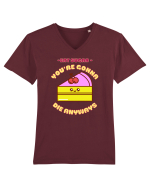 Funny Kawaii Food Tricou mânecă scurtă guler V Bărbat Presenter
