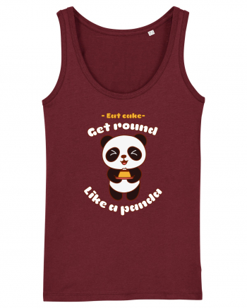 Funny Kawaii Panda Burgundy