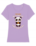 Funny Kawaii Panda Tricou mânecă scurtă guler larg fitted Damă Expresser