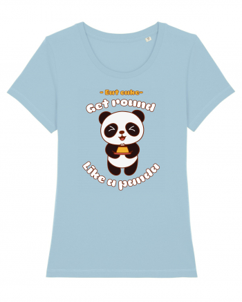 Funny Kawaii Panda Sky Blue