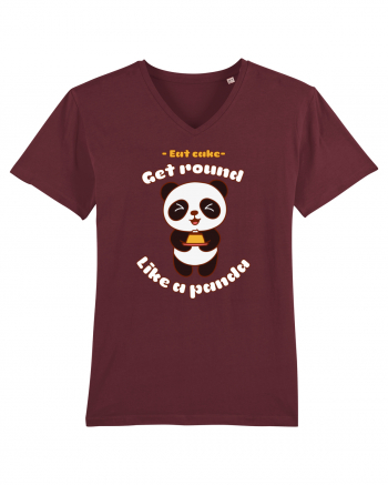 Funny Kawaii Panda Burgundy