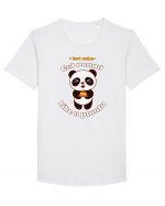 Funny Kawaii Panda Tricou mânecă scurtă guler larg Bărbat Skater