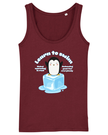 Funny Kawaii Pinguin Burgundy