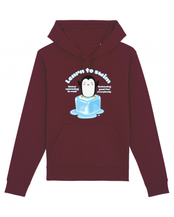 Funny Kawaii Pinguin Burgundy