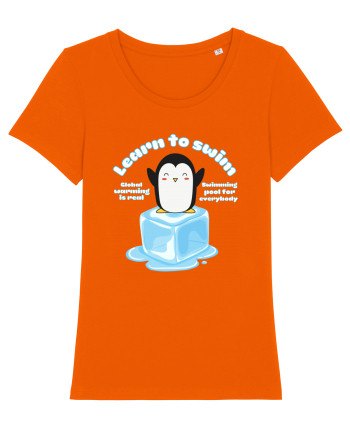 Funny Kawaii Pinguin Bright Orange