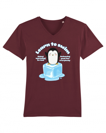 Funny Kawaii Pinguin Burgundy