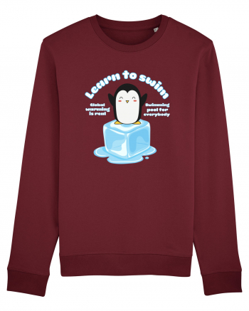 Funny Kawaii Pinguin Burgundy