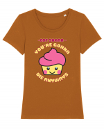 Funny Kawaii Food Tricou mânecă scurtă guler larg fitted Damă Expresser