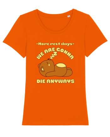Funny Kawaii Bear Bright Orange