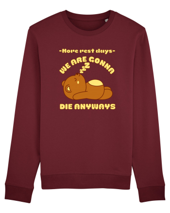 Funny Kawaii Bear Burgundy