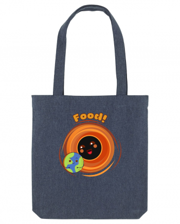 Funny Kawaii Earth And Black Hole  Midnight Blue