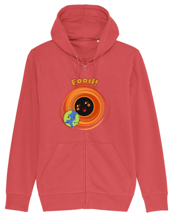 Funny Kawaii Earth And Black Hole  Carmine Red