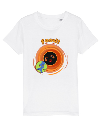 Funny Kawaii Earth And Black Hole  White