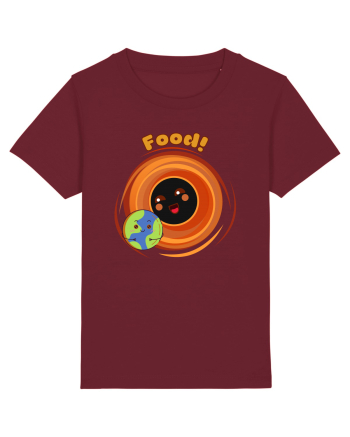 Funny Kawaii Earth And Black Hole  Burgundy