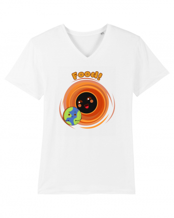 Funny Kawaii Earth And Black Hole  White