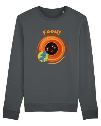 Funny Kawaii Earth And Black Hole  Anthracite