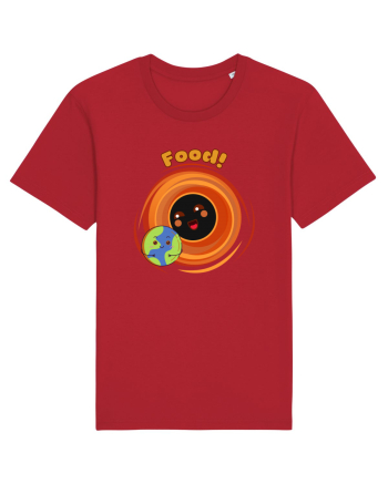 Funny Kawaii Earth And Black Hole  Red