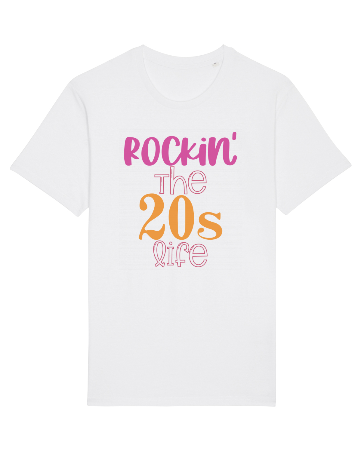 Tricou mânecă scurtă Unisex Rocker White
