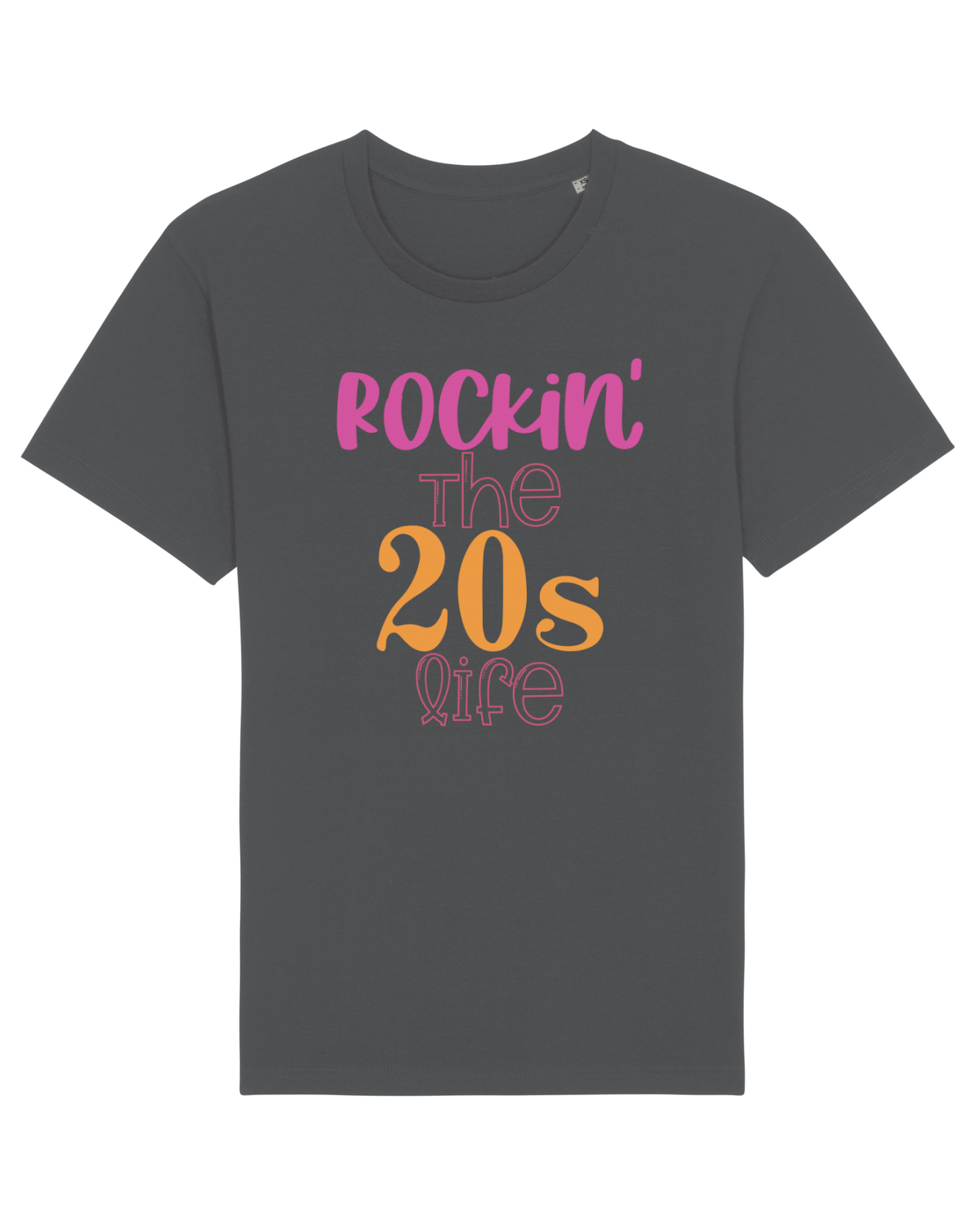 Tricou mânecă scurtă Unisex Rocker Anthracite