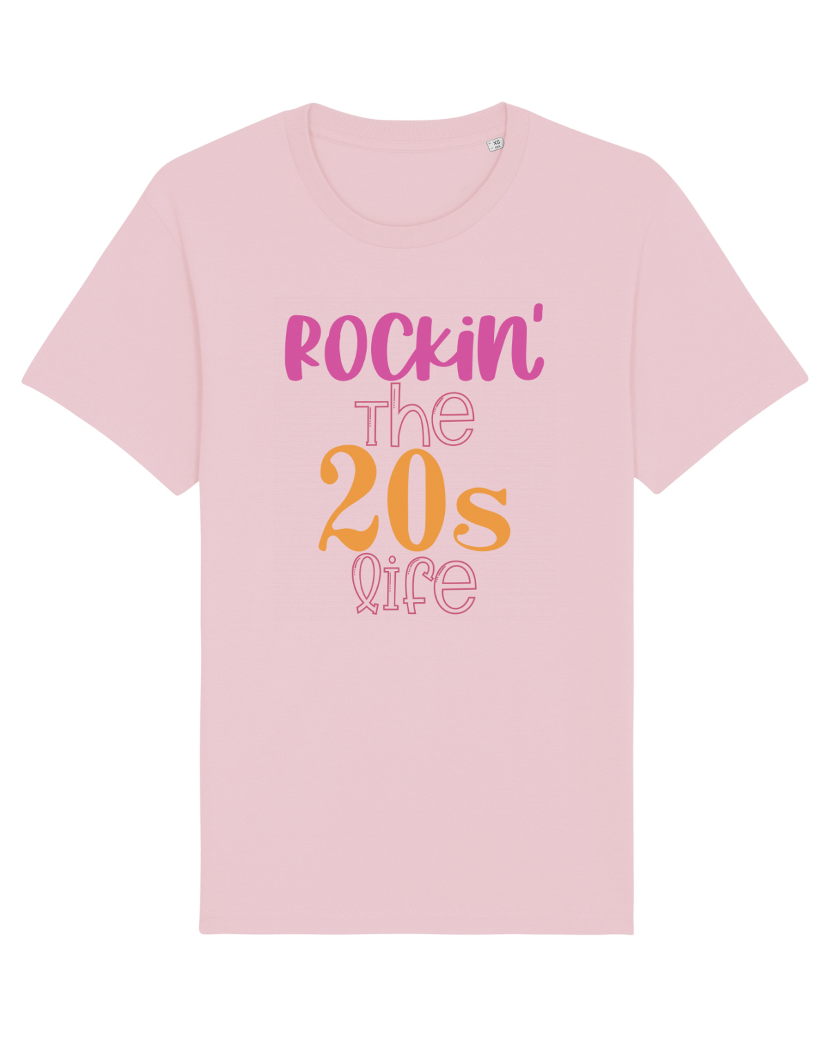 Tricou mânecă scurtă Unisex Rocker Cotton Pink