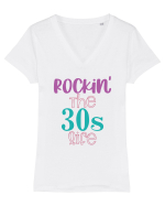 30 ANI ! Tricou mânecă scurtă guler V Damă Evoker