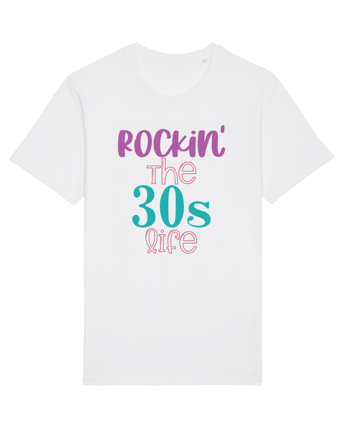 Tricou mânecă scurtă Unisex Rocker White