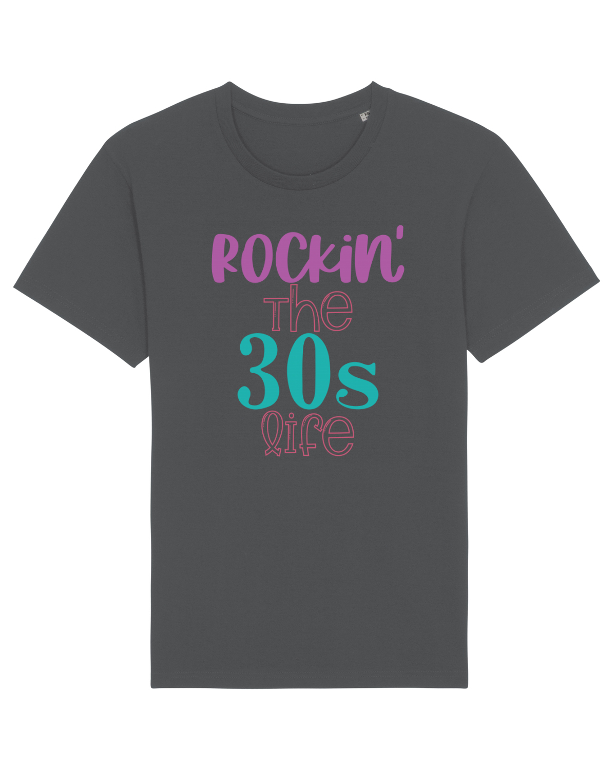 Tricou mânecă scurtă Unisex Rocker Anthracite