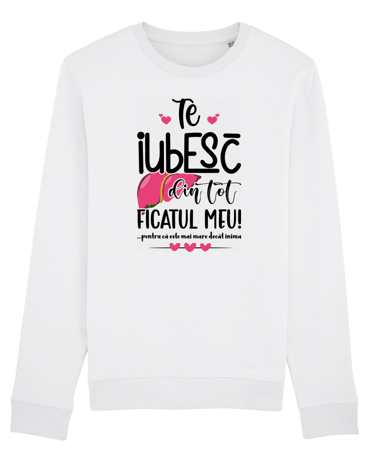 Bluză mânecă lungă Unisex Rise White