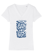 Play stupid games, win stupid prizes! Tricou mânecă scurtă guler V Damă Evoker