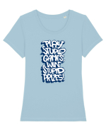 Play stupid games, win stupid prizes! Tricou mânecă scurtă guler larg fitted Damă Expresser