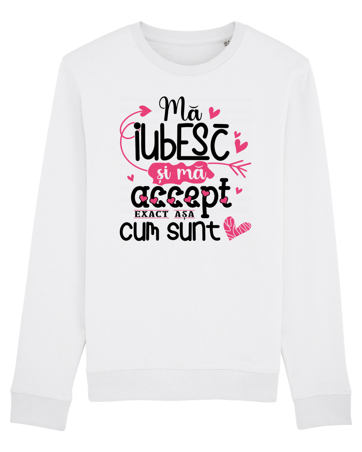 Bluză mânecă lungă Unisex Rise White