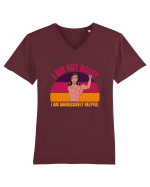 I Am Not Bossy I Am Aggressively  Tricou mânecă scurtă guler V Bărbat Presenter