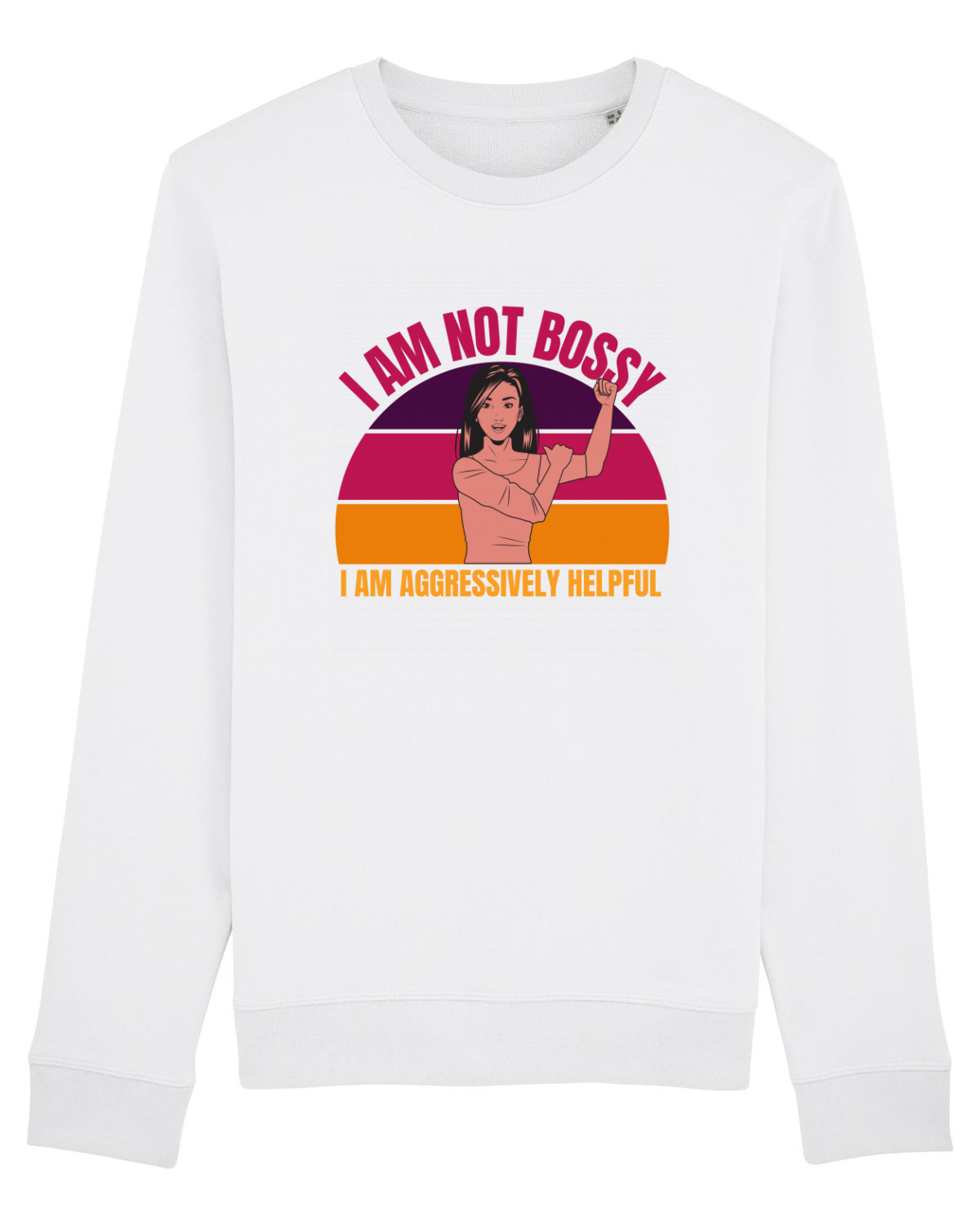 Bluză mânecă lungă Unisex Rise White