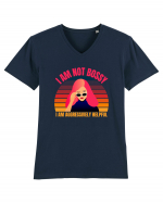 I Am Not Bossy I Am Aggressively  Tricou mânecă scurtă guler V Bărbat Presenter