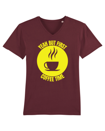 Yeah But First Coffee Burgundy