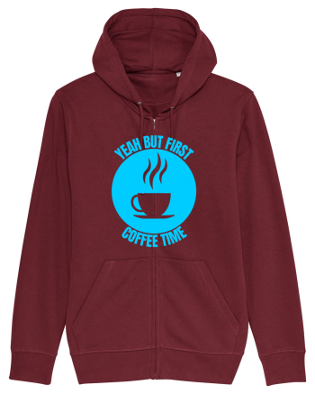 Yeah But First Coffee Burgundy