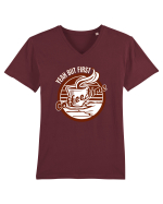 Yeah But First Coffee Tricou mânecă scurtă guler V Bărbat Presenter