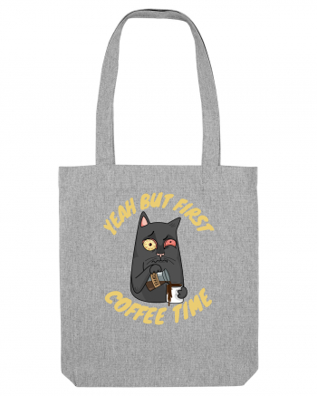 Coffee and Cat Heather Grey