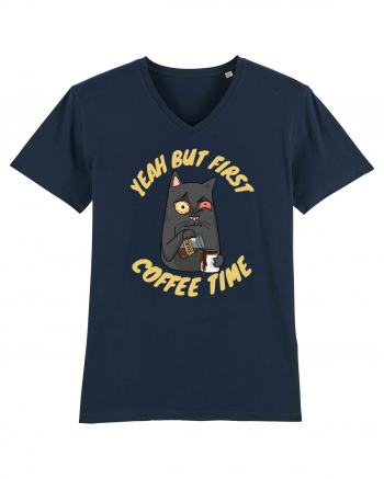 Coffee and Cat French Navy