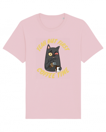 Coffee and Cat Cotton Pink