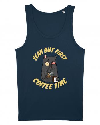 Coffee and Cat Navy