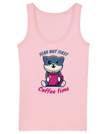 Coffee and Cat Cotton Pink