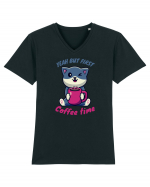 Coffee and Cat Tricou mânecă scurtă guler V Bărbat Presenter