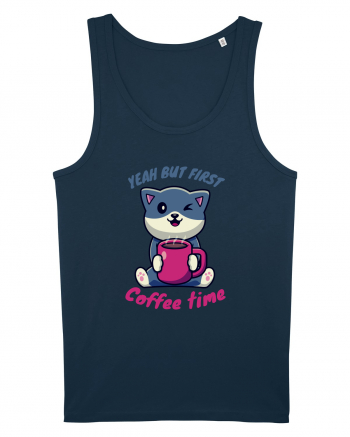 Coffee and Cat Navy